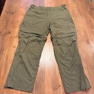 REI Co-Op Sahara Convertible Pants Mens 38x30‎ Green Hiking Nylon